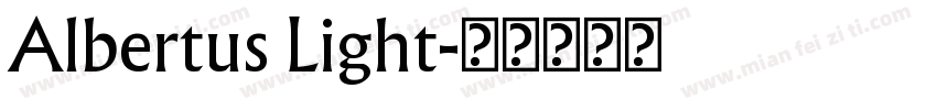 Albertus Light字体转换